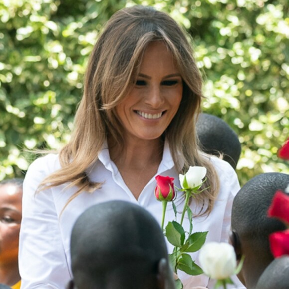 Melania Trump visite le foyer pour enfants "The Nest : Children's Home" à Nairobi, à l'occasion de son voyage au Kenya. Le 5 octobre 2018