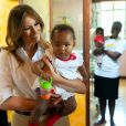 Melania Trump visite le foyer pour enfants "The Nest : Children's Home" à Nairobi, à l'occasion de son voyage au Kenya. Le 5 octobre 2018