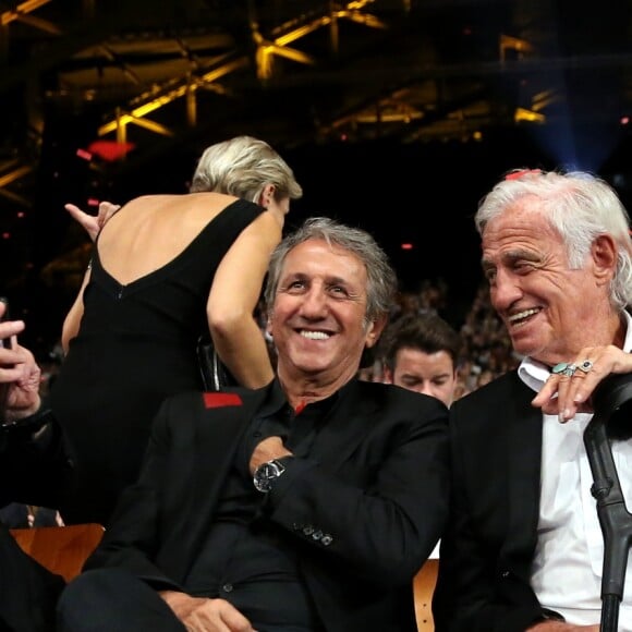 Claude Lelouch, Richard Anconina, Jean-Paul Belmondo - Cérémonie d'Ouverture de la 10ème édition du Festival Lumière à Lyon le 13 octobre 2018 © Dominique Jacovides / Bestimage