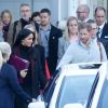 Le prince Harry, duc de Sussex, et Meghan Markle, duchesse de Sussex (enceinte) arrivent à l'aéroport de Sydney dans le cadre de leur tournée dans le Pacifique, le 15 octobre 2018, avant le début des Invictus Games.