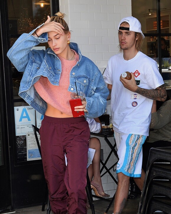 Justin Bieber et sa femme Hailey Baldwin sont allés déjeuner en amoureux à Los Angeles le 15 octobre 2018