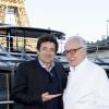 Exclusif - Patrick Bruel et Alain Ducasse - Baptême du bateau "Ducasse sur Seine" à Paris. Le 27 septembre 2018 © Julio Piatti / Bestimage