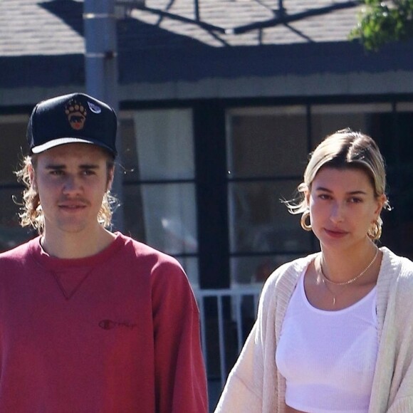 Justin Bieber et sa femme Hailey Baldwin sont allés prendre le petit-déjeuner à Toluca Lake, le 17 octobre 2018.