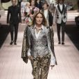 Carla Bruni-Sarkozy lors du défilé Dolce &amp; Gabbana pour la collection Prêt-à-Porter Printemps/Eté 2019 lors de la Fashion Week de Milan, Italie, le 23 septembre 2018.