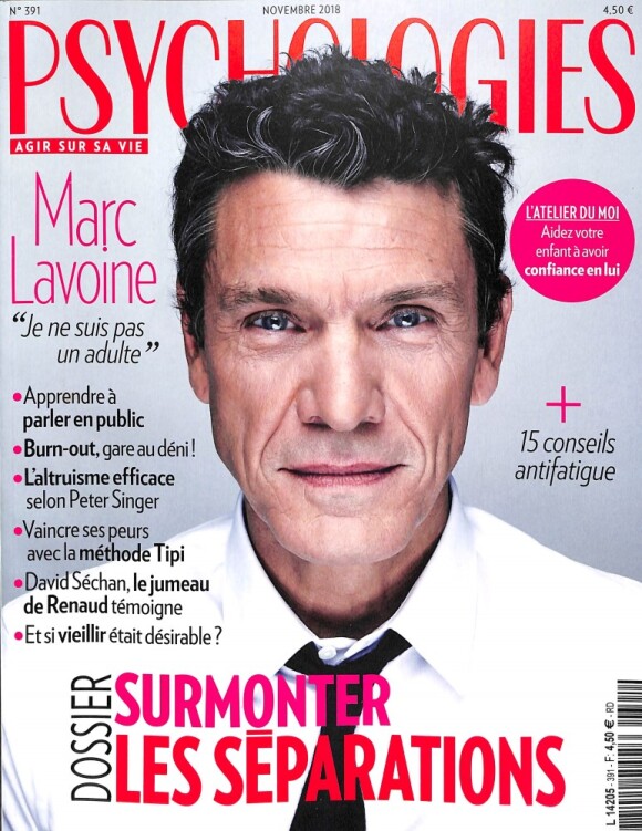 Couverture du magazine "Psychologies" en kiosques le 19 octobre 2018.