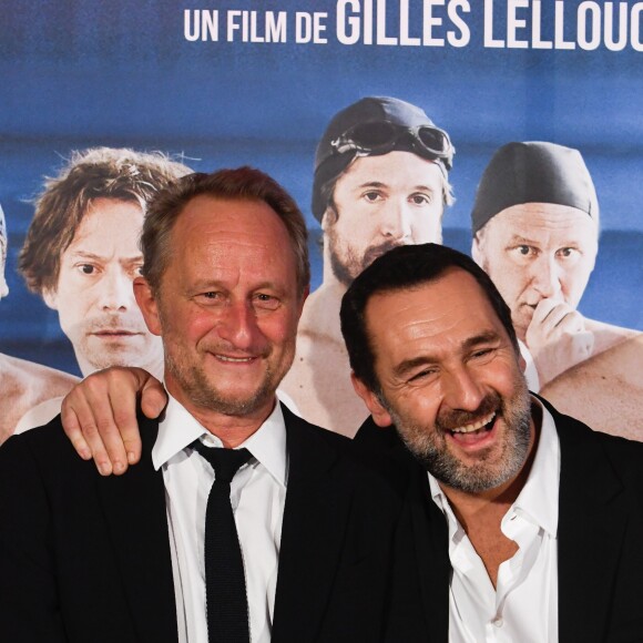 Gilles Lellouche, Benoit Poelvoorde - Première du film "Le Grand Bain" à Bruxelles. Le 10 octobre 2018
