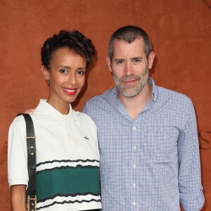 Sonia Rolland et son compagnon Jalil Lespert au village lors des internationaux de tennis de Roland Garros à Paris, le 10 juin 2018. © Moreau-Jacovides/Bestimage