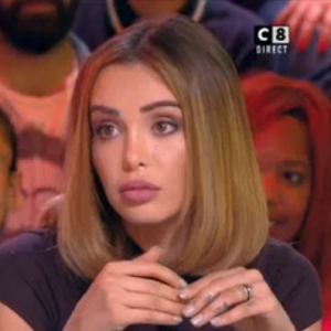 Nabilla et Cyril Hanouna sur le plateau de "Touche pas à mon poste" le 25 octobre 2018 sur C8.