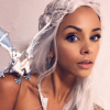 Shy'm déguisée en Daenerys Targaryen (Game Of Thrones) le 27 octobre 2018.