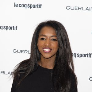 Hapsatou Sy - Guerlain et le coq sportif au lancement de leur seconde collaboration à la boutique Guerlain des Champs-Elysées à Paris le 23 octobre 2018. © Pierre Perusseau/Bestimage