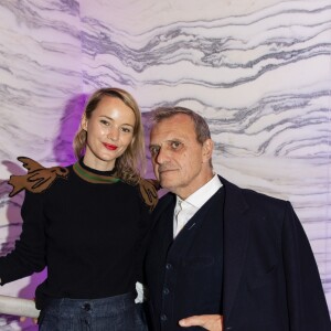 Pauline de Drouas et son compagnon Jean-Charles de Castelbajac - Guerlain et le coq sportif au lancement de leur seconde collaboration à la boutique Guerlain des Champs-Elysées à Paris le 23 octobre 2018. © Pierre Perusseau/Bestimage