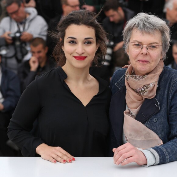Camélia Jordana, Pascale Ferran et Roschdy Zem - Photocall du film "Bird People" au 67e Festival International du Film de Cannes, le 19 mai 2014