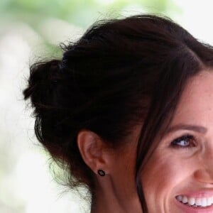 Meghan Markle, duchesse de Sussex (enceinte) lors de la visite d'un élevage de kiwis à Rainbow Springs , Rotorua en Nouvelle Zélande le 31 octobre 2018.