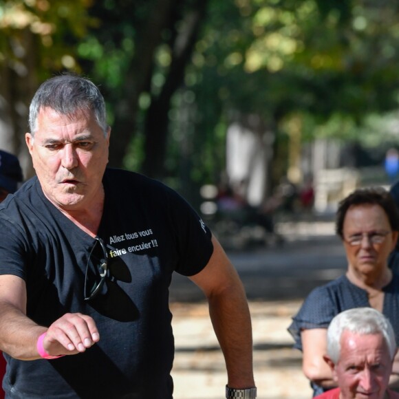 Exclusif - Jean-Marie Bigard lors du tournoi de pétanque des Toques Blanches Internationales au Jardin du Luxembourg à Paris, France, le 10 septembre 2018. © Bestimage