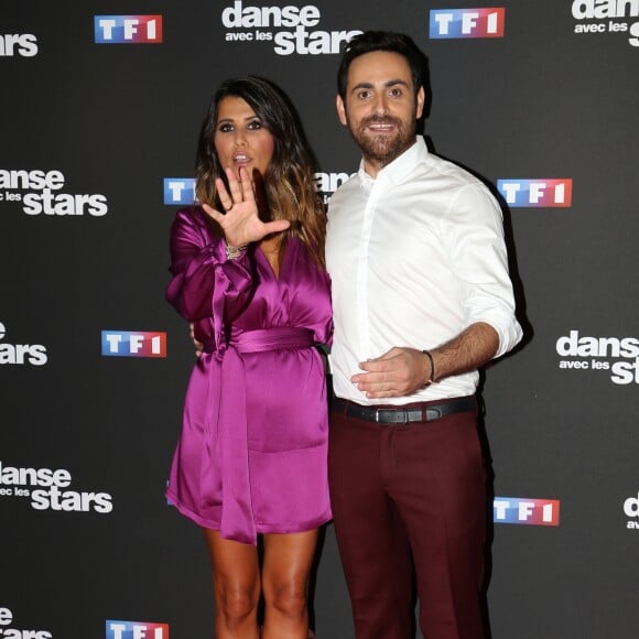 Karine Ferri et Camille Combal - Photocall de la saison 9 de l'émission "Danse avec les stars" (DALS) au siège de TF1 à Boulogne-Billancourt le 11 septembre 2018. © Denis Guignebourg/Bestimage