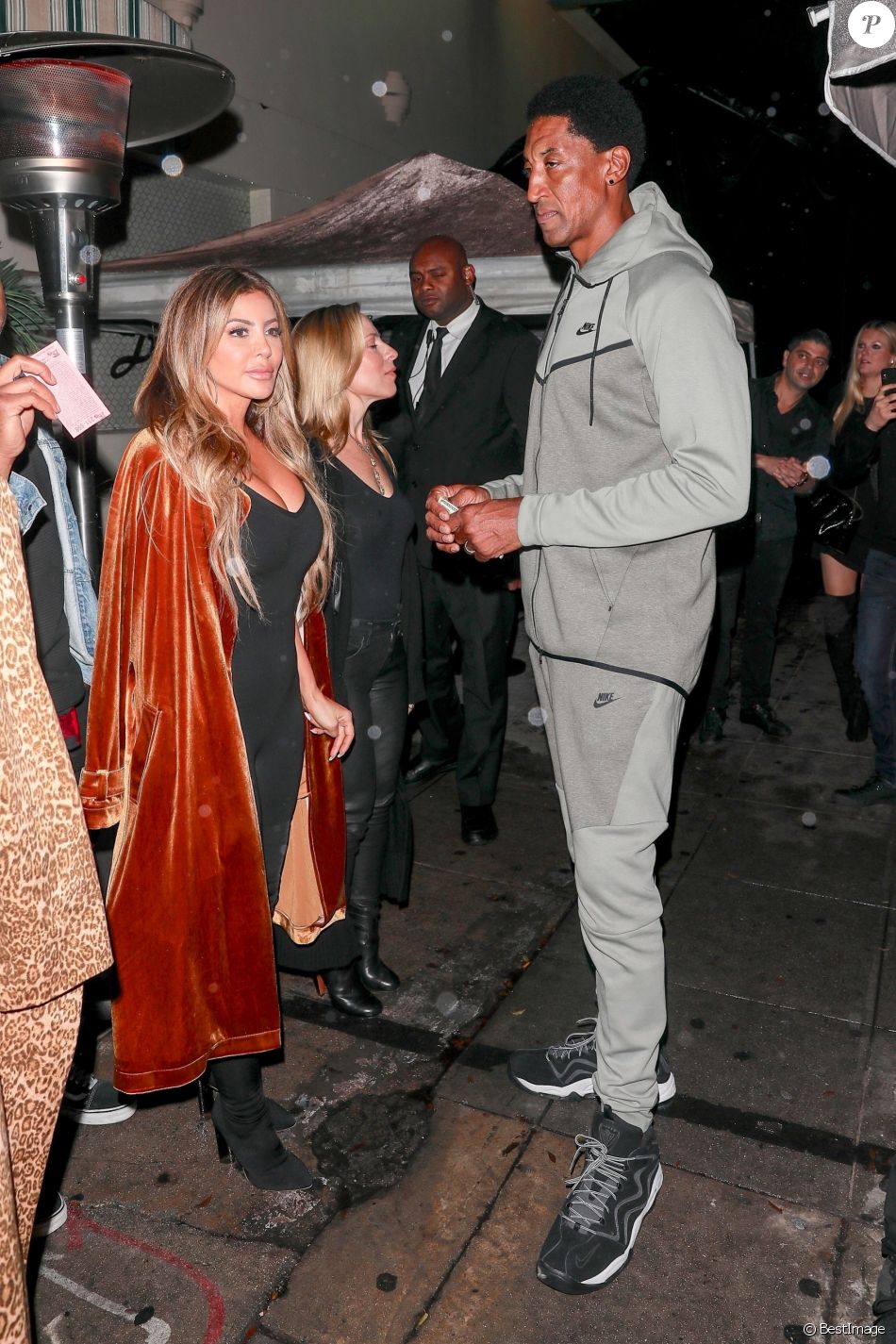Larsa et Scottie Pippen à la sortie du club Delilah à West Hollywood le