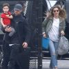 Justin Timberlake, sa femme Jessica Biel et leur fils Silas se rendent à l'héliport à New York pour prendre un hélicoptère le 2 Novembre 2018