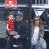Justin Timberlake, sa femme Jessica Biel et leur fils Silas se rendent à l'héliport à New York pour prendre un hélicoptère le 2 Novembre 2018