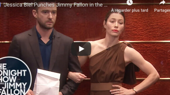 Jessica Biel et Justin Timberlake sur le plateau du talk-show de Jimmy Fallon, émission diffusée le 2 novembre 2018.