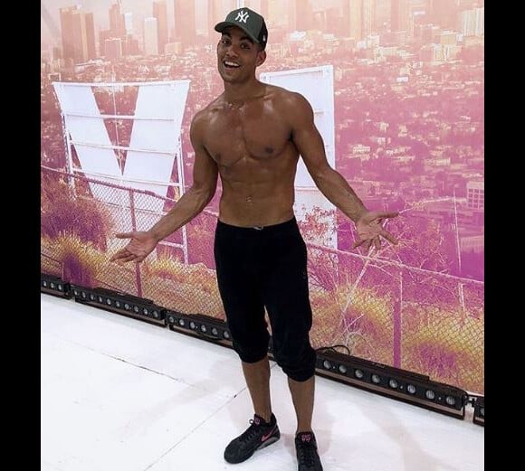 Terrence Telle torse nu en répétitions pour "DALS 9" - Instagram, 18 octobre 2018