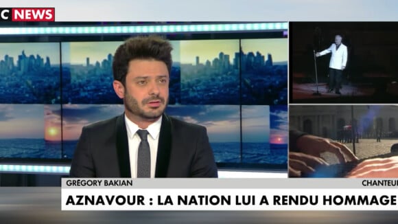 Grégory Bakian sur C News le 5 octobre 2018 pour parler de Charles Aznavour, le jour de l'hommage national qui lui a été rendu suite à sa mort.
