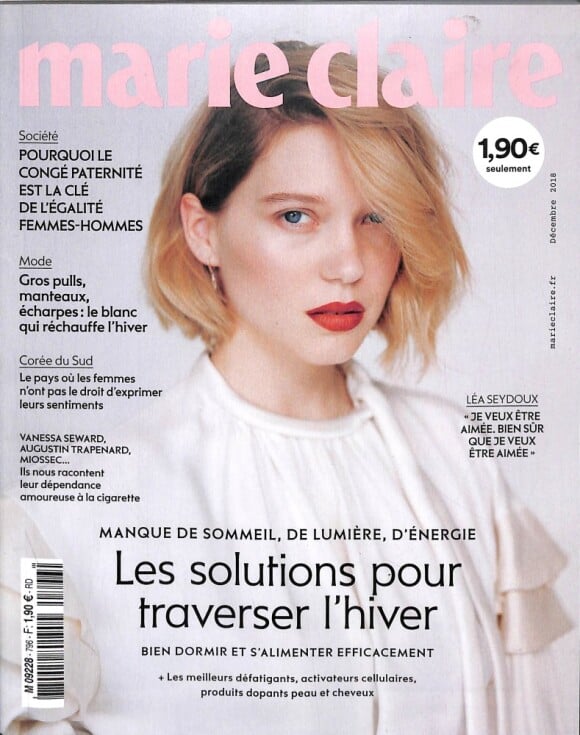 Couverture du magazine "Marie Claire" en kiosque le 7 novembre 2018