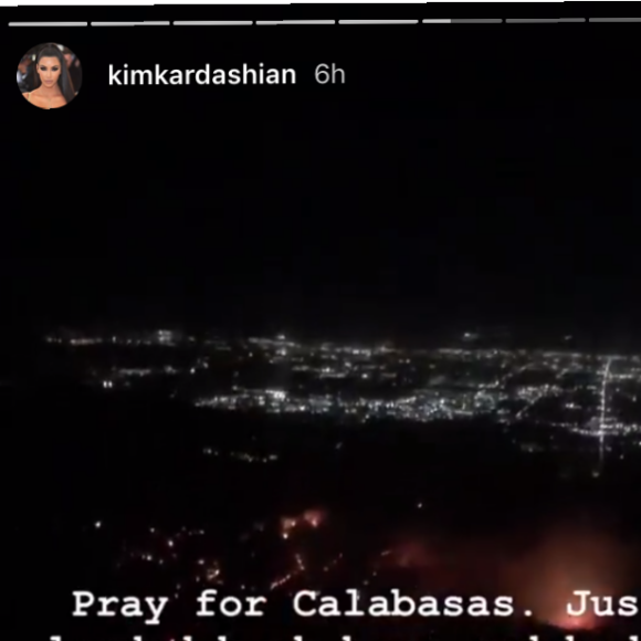 Kim Kardashian confie avoir été obligée d'évacuer son domicile de Calabasas en raison d'incendies. Le 8 novembre 2018.