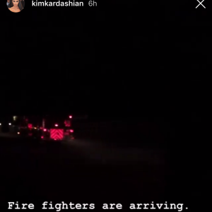 Kim Kardashian confie avoir été obligée d'évacuer son domicile de Calabasas en raison d'incendies. Le 8 novembre 2018.