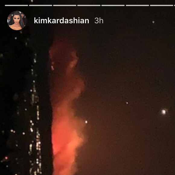 Kim Kardashian confie avoir été obligée d'évacuer son domicile de Calabasas en raison d'incendies. Le 8 novembre 2018.