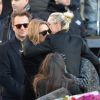 David Hallyday, Laura Smet, Laeticia Hallyday et ses filles Joy et Jade - Arrivées des personnalités en l'église de La Madeleine pour les obsèques de Johnny Hallyday à Paris le 8 decembre 2017. © Veeren/Bestimage