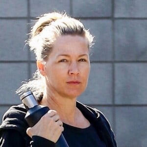 Exclusif - Jennie Garth à la sortie de son cours de gym à Los Angeles, le 10 janvier 2018.