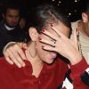 Cristiano Ronaldo avec sa compagne Georgina Rodriguez et son fils Cristiano Ronaldo Jr. quittent le restaurant Scotts à Londres le 12 novembre 2018.