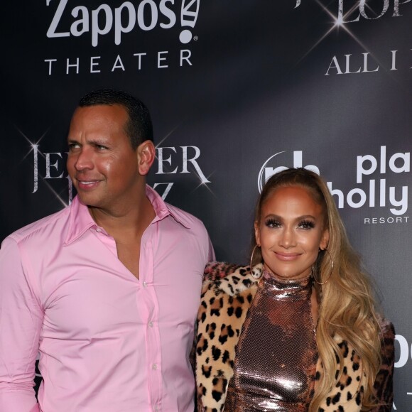 Alex Rodriguez et sa compagne Jennifer Lopez à la soirée J. Lopez: All I Have au Mr. Chow Caesars Palace à Las Vegas, le 29 septembre 2018