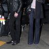 Après son 75ème concert, Johnny Hallyday arrive en famille avec sa femme Laeticia et ses filles Jade et Joy à l'aéroport de Los Angeles en provenance de Paris le 29 mars 2016.