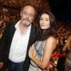 Exclusif - Jean Reno et sa femme Zofia - People au concert de Johnny Hallyday au POPB de Bercy à Paris - Jour 2. Le 15 juin 2013