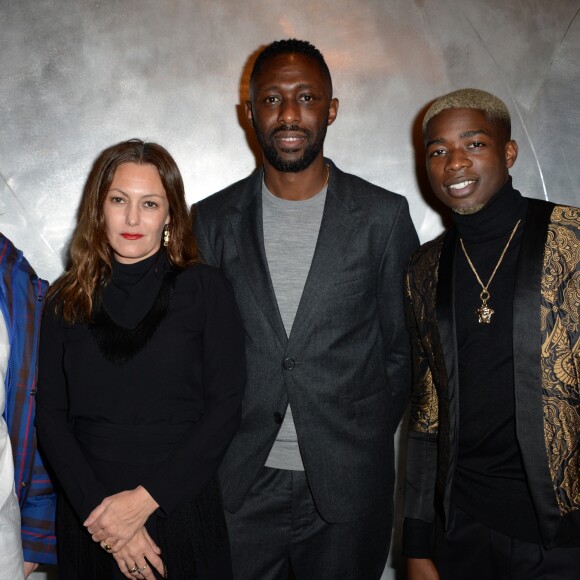 Semi-Exclusif - Orelsan (Musicien de la décennie), Thomas NGijol et sa compagne Karole Rocher, MHD (Mohamed Sylla) (Musicien de l'Année) - Cocktail pour la remise des GQ Awards "Les Hommes de l'Année 2018" au Centre Pompidou à Paris, le 26 novembre 2018. © Veeren/Bestimage