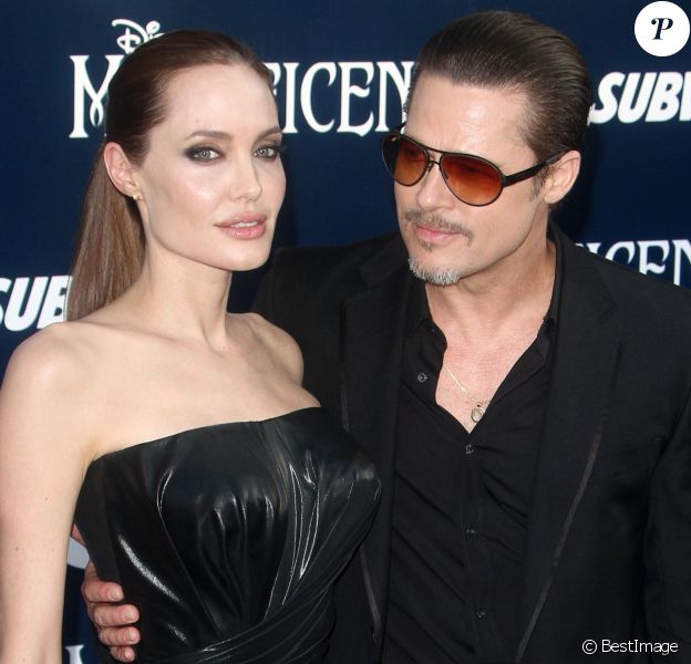 Angelina Jolie, Brad Pitt - Première du film "Maleficent" à Los Angeles le 28 mai 2014.