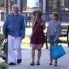 Nick Nolte, sa femme Clytie Lane et leur fille Sophia sont allés faire des courses au Trancas Market à Malibu, le 26 août 2018.