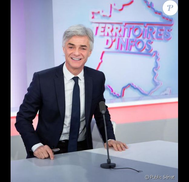 Cyril Viguier anime l'émission "Territoires d'Infos", la matinale de Public Sénat, depuis quatre saisons (ici en 2018).