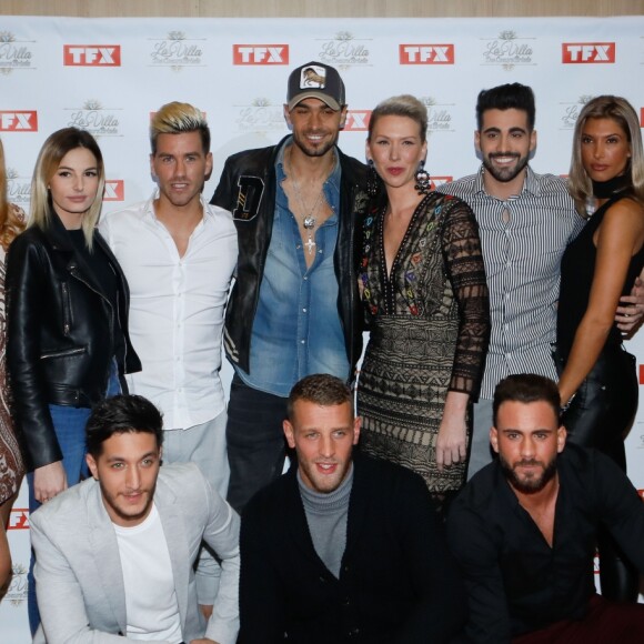 Loana Petrucciani, Jennyfer Chachat, Cloé Cooper, Virgil, Julien Guirado, Lucie Mariotti (la Love Coach), Matthieu Lacroix, Mélanie Dédigama, Sarah Lopez, Jelena, Bastien Munez, Jordan Faelens, Illan - Photocall à l'occasion du lancement de la 4ème saison de l'émission de télé-réalité "La Villa des Coeurs Brisés" à la Tour TF1 à Boulogne-Billancourt, le 3 décembre 2018. © CVS/Bestimage