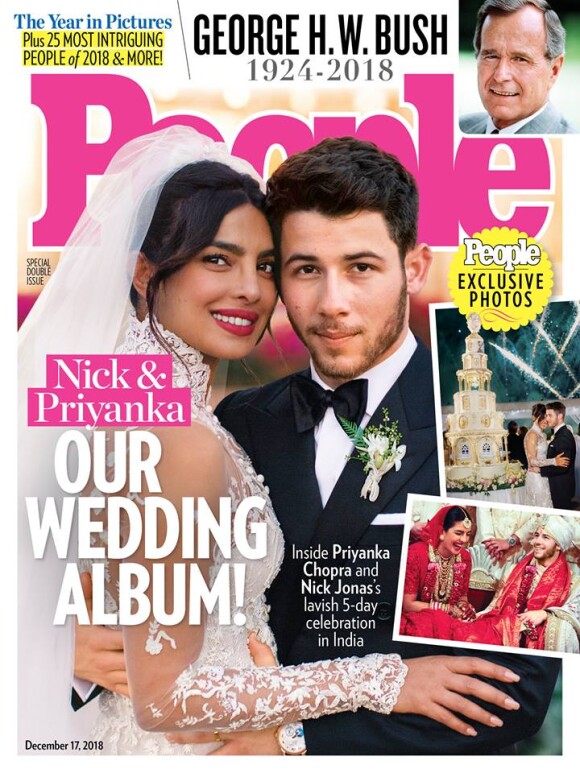 Les jeunes mariés Priyanka Chopra et Nick Jonas en couverture du magazine People.