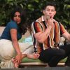 Exclusif - Nick Jonas et sa compagne Priyanka Chopra lors du mariage du couple indien Anand Ahuja et sa femme Sonam à la villa Olmo, Italie le 22 septembre 2018.