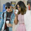 Priyanka Chopra et Nick Jonas, qui seraient en couple arrivent à l'aéroport JFK de New York le 8 juin 2018.