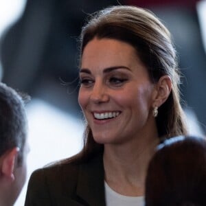 Le prince William et Catherine (Kate) Middleton se rendent sur la base militaire de la Royal Air Force (RAF) d'Akrotiri, à Chypre, pour rencontrer les soldats, les familles résidant sur la base, le personnel de la station et des membres de la communauté locale. Le 5 décembre 2018.