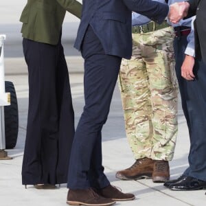 Le prince William et Catherine (Kate) Middleton se rendent sur la base militaire de la Royal Air Force (RAF) d'Akrotiri, à Chypre, pour rencontrer les soldats, les familles résidant sur la base, le personnel de la station et des membres de la communauté locale. Le 5 décembre 2018.