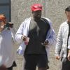 Exclusif - Kanye West porte la casquette "Make America Great Again" en soutien au président Donald Trump à la sortie d'un studio d'enregistrement à Calabasas. Le 25 avril 2018.