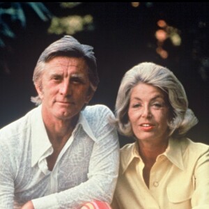 Kirk Douglas et Anne Buydens dans les années 1970