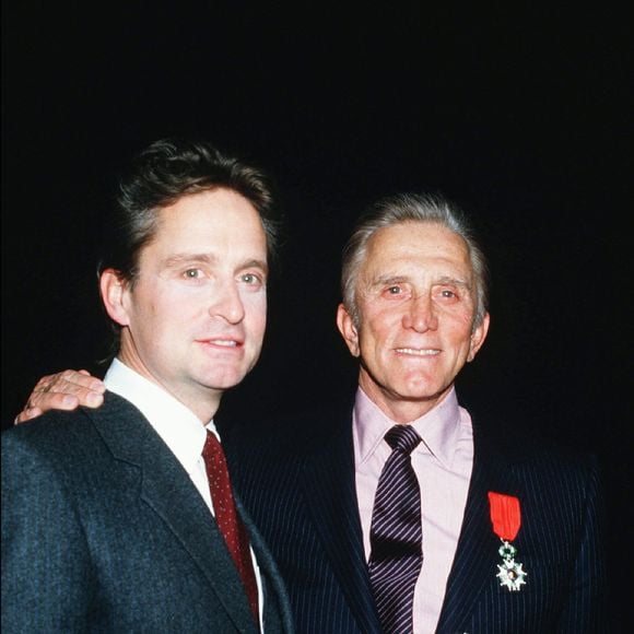 Michael et Kirk Douglas aux César en 1985
