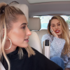 Hailey Bieber, Miley Cyrus et Kendall Jenner dans "Carpool Karaoke", épisode diffusé le 7 décembre 2018
