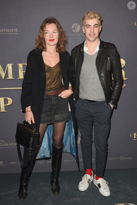 Julien Landais et sa compagne Lucie à l'avant-première du film policier "L'Empereur de Paris" au cinéma Gaumont-Opéra à Paris, France, le 10 décembre 2018. © Coadic Guirec/Bestimage